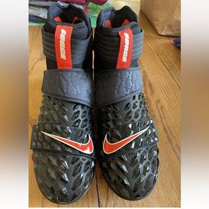 Nike Mens Savage Force Elite 2 TD Football Cleats Blk Org Sz 16 - New!